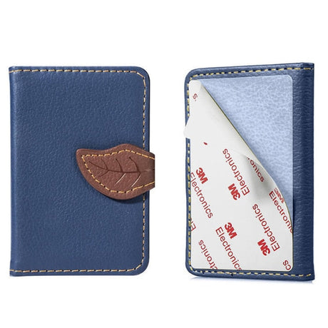 Creative PU leather Phone Wallet Case Women Men Credit Card Holder Pocket Stick 3M Adhesive Fashion Mobile Phone Card Holder - V.I.P Digital Presence