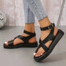 Crisscross Open Toe Platform Sandals - V.I.P Digital Presence