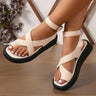 Crisscross Open Toe Platform Sandals - V.I.P Digital Presence