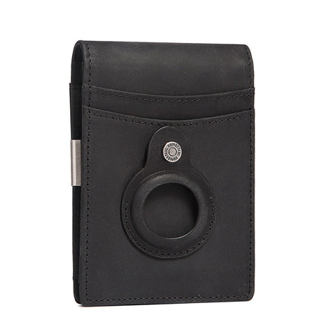 Anti-Magnetic Change Clip Head Layer Cowhide Suitable For Airtag Anti-Lost Device Dollar Clip Leather Men's Wallet - V.I.P Digital Presence