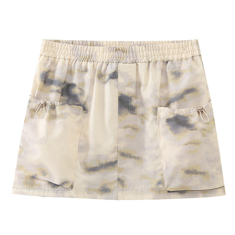 European and American style women's fashion casual tie dye jacket jacket, half skirt set - V.I.P Digital Presence