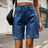 European and American women's perforated rolled edge five quarter denim shorts casual pants - V.I.P Digital Presence
