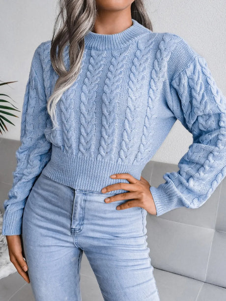 Fried Dough Twists waist closing knitting navel revealing sweater - V.I.P Digital Presence