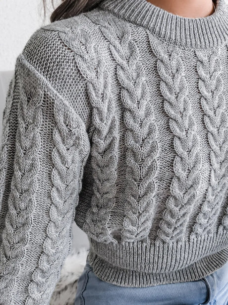 Fried Dough Twists waist closing knitting navel revealing sweater - V.I.P Digital Presence