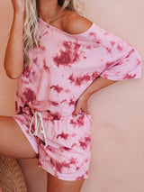 Graffiti tie dye casual sports home set two-piece set - V.I.P Digital Presence