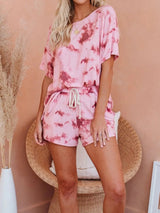 Graffiti tie dye casual sports home set two-piece set - V.I.P Digital Presence