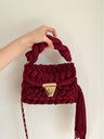 Hand woven bag crochet bag shoulder bag women's Fried Dough Twists portable tassel bag - V.I.P Digital Presence