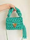 Hand woven bag crochet bag shoulder bag women's Fried Dough Twists portable tassel bag - V.I.P Digital Presence