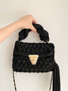 Hand woven bag crochet bag shoulder bag women's Fried Dough Twists portable tassel bag - V.I.P Digital Presence
