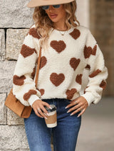 Heart Dropped Shoulder Sweatshirt - V.I.P Digital Presence