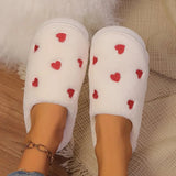 Heart Round Toe Flat Slippers - V.I.P Digital Presence
