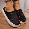 Heart Round Toe Flat Slippers - V.I.P Digital Presence