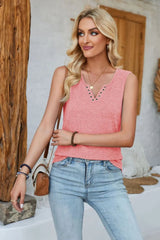Heathered Notched Wide Strap Tank - V.I.P Digital Presence