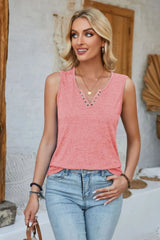 Heathered Notched Wide Strap Tank - V.I.P Digital Presence