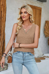 Heathered Notched Wide Strap Tank - V.I.P Digital Presence