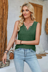 Heathered Notched Wide Strap Tank - V.I.P Digital Presence