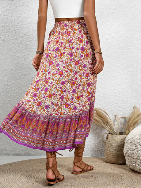 High-Low Elastic Waist Skirt - V.I.P Digital Presence