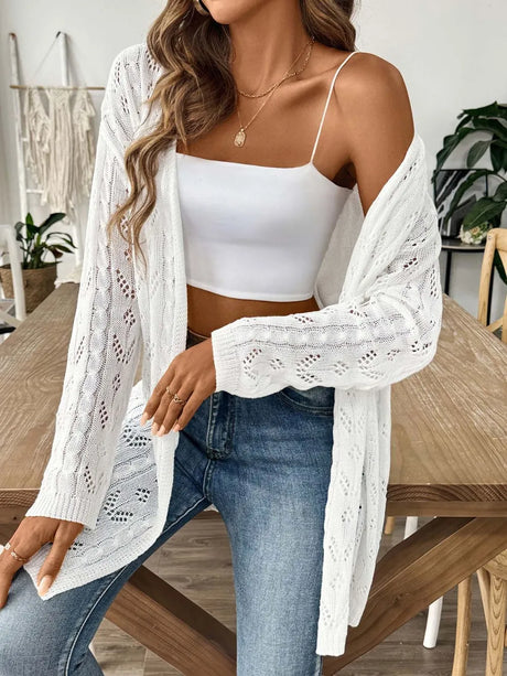 Hollow woven sweater without buttons air-conditioned sweater casual jacket - V.I.P Digital Presence
