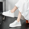 Lace Up Contrast Round Toe Platform Sneakers - V.I.P Digital Presence