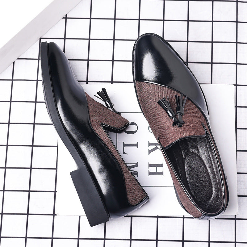 Leather shoes for men, business formal, plus size fit, trendy and casual shoes, Korean version, versatile and trendy, British style - V.I.P Digital Presence