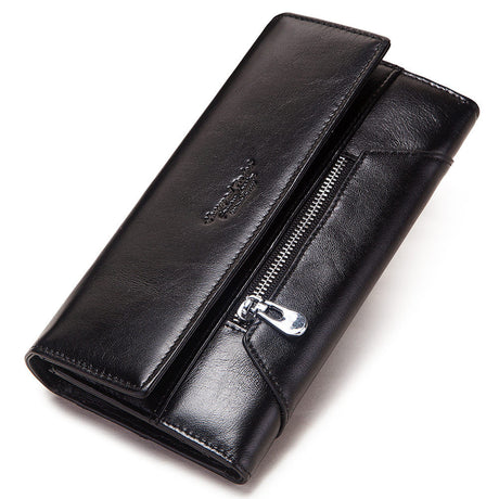 Leather Women's Wallet Long Leather Clutch Multi Card Coin Purse RFID Anti-magnetic Mobile Phone Bag - V.I.P Digital Presence