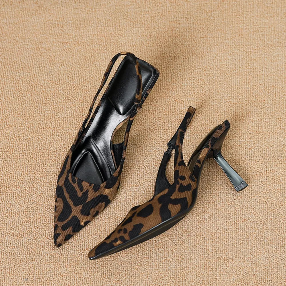 Leopard Point Toe Slingback Pumps – V.I.P Digital Presence