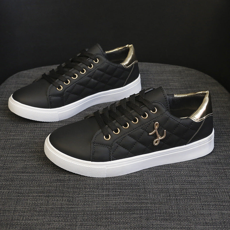 Little white shoes for women, lightweight, simple, fashionable, low top, flat bottom, versatile, women's trendy sports shoes - V.I.P Digital Presence