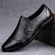 Men's bean shoes, genuine leather, fashionable, trendy, casual, youth flat bottom, low top lazy shoes - V.I.P Digital Presence