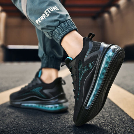 Men's breathable mesh shoes height increasing full-length air cushioned running shoes - V.I.P Digital Presence