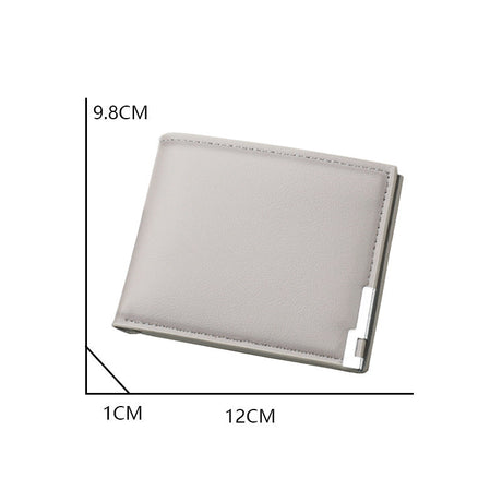 Men's Short Wallet Simple Ultra Thin Gray Can Hold Driver License Wallet Multi-Card Wallet Student Wallet - V.I.P Digital Presence