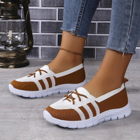 Mesh Contrast Flat Slip-Ons - V.I.P Digital Presence