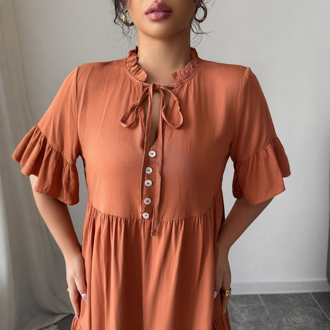Minimalist style strap solid color dress for women - V.I.P Digital Presence