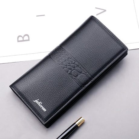 Multifunctional Wallet Men's Long Zipper Trend Fashion Personality Large Capacity Button Youth Hand Embossed Wallet - V.I.P Digital Presence
