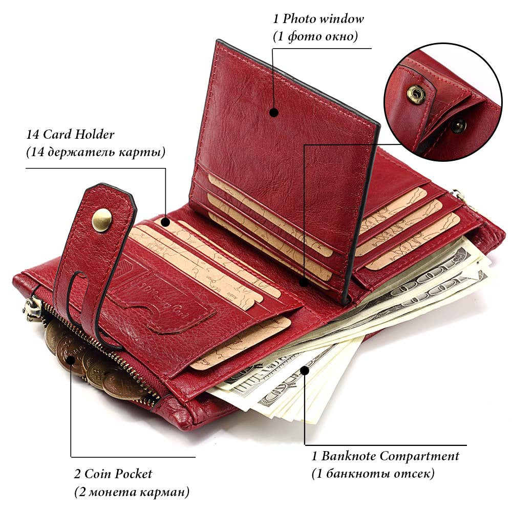 New Ladies Wallet Short Fashion Clutch Double Zipper Buckle Coin Bag Multifunctional Card Holder - V.I.P Digital Presence