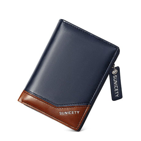 New PU Leather Multi-Function Zipper Short Men's Wallet Rfid Dollar Wallet Card Wallet - V.I.P Digital Presence