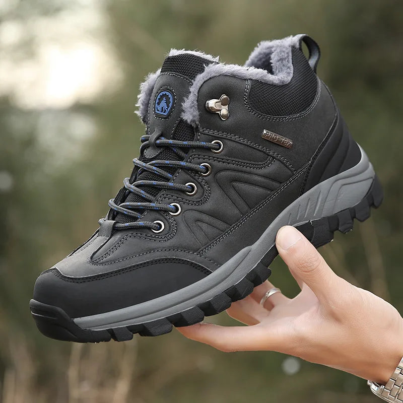 New winter sports shoes for men, outdoor shoes with plush insulation, cotton shoes, lightweight hiking shoes, oversized hiking shoes - V.I.P Digital Presence