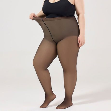 Oversized Black Silk Leg Artifact Black Transparent One Piece Elastic Pantyhose - V.I.P Digital Presence