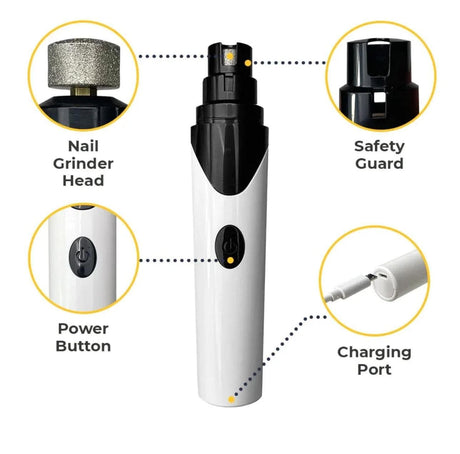 V.I.P DIGITAL PRESENCE White Pet Nail Grinder