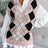 Plaid V-Neck Sweater Vest - V.I.P Digital Presence