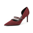 Point Toe Rhinestone High Heel Pumps - V.I.P Digital Presence
