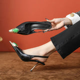 Point Toe Stiletto Slingback Pumps - V.I.P Digital Presence