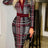 Printed Notched Long Sleeve Wrap Dress - V.I.P Digital Presence