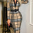 Printed Notched Long Sleeve Wrap Dress - V.I.P Digital Presence