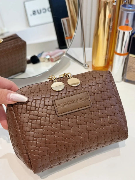 PU Leather Woven Clutch - V.I.P Digital Presence