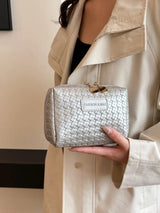 PU Leather Woven Clutch - V.I.P Digital Presence