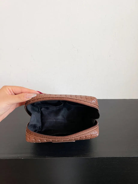 PU Leather Woven Clutch - V.I.P Digital Presence