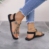 Rhinestone Butterfly Flat Sandals - V.I.P Digital Presence