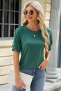 Round Neck Buttoned Short Sleeve T-Shirt - V.I.P Digital Presence