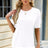 Round Neck Buttoned Short Sleeve T-Shirt - V.I.P Digital Presence