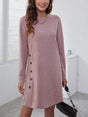Round Neck Long Sleeve Mini Dress - V.I.P Digital Presence